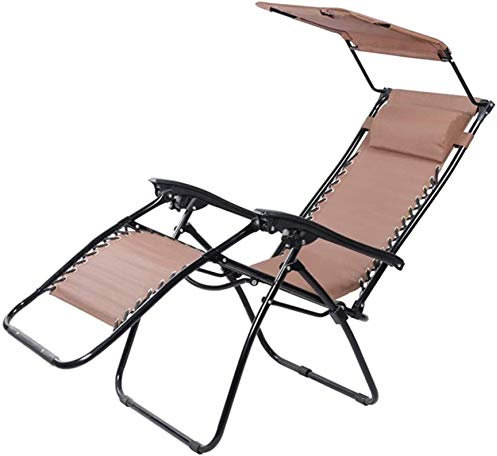 Leichter klappbarer Liegestuhl, Zero-Gravity-Stuhl mit Baldachin, Terrassen-Sonnenschutz, Lounge-Stuhl, verstellbare, klappbare Schatten-Liegestühle, mehrfarbig, optionale Sonnenliege, Gartenstühle