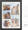 SONGMICS Bilderrahmen, 3 Passepartouts, Fotorahmen für mehere Bilder, Collage für Fotos in 10,2 x 15,2 cm oder 10,2 x 10,2 cm, spurenlose Wandhaken, 36,5 x 26 cm, aschschwarz RPF024B01