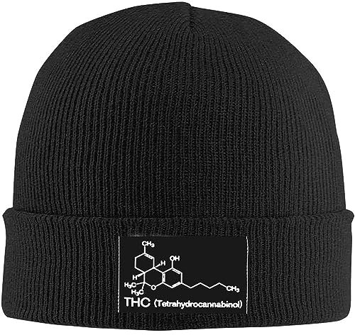 385 Strickmützen THC Molekül Warm Nachtmütze Komfortabel Kopfbedeckung Long Beanie Für Damen Und Herren, Für Herren, Damen, 56-62cm