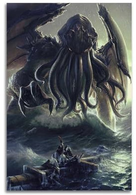 VZRSQZK Cthulhu Poster, dekoratives Gemälde, Leinwand, Wandposter und Kunstdruck, modernes Familienschlafzimmer-Dekor-Poster, 20 x 30 cm
