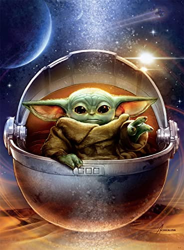 Buffalo Games - Star Wars Fine Art Collection - Galaktisches Kind - 1000-teiliges Puzzle für Erwachsene herausforderndes Puzzle perfekt für Spieleabende - Fertige Größe 26,75 x 19,75 cm