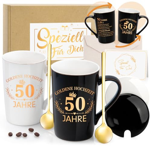 Costrade Hölzerne Hochzeit Jahrestag Geschenk für Sie Ihn,Hochzeitstag Geschenke für Frauen Männer Paare, Hochzeit Geschenk zum Hochzeitstag Mann Frau (50 Jahre goldene hochzeit)