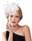 Dodheah Fascinators Hut Hochzeitshut Kopfbedeckung Vintage Schleier Hut Derbyhut für Frauen Pillbox Hüte Stirnband Damen Haarspangen für Hochzeit Ascot Karneval Tee Party 052-Weiß