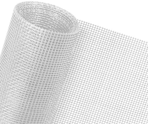 Flintronic Tela mosquitera por Metros, Tela Mosquitera para puerta y ventana, Red Ajustable Tamaño de la DIY, malla mosquitera Fibra de Vidrio de color Blanco, Adiós a Los Mosquitos(150 x 180 cm)