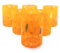 MurArt Bicchieri di Murano Set da 6 bicchieri da 300ml Collezione Tower in vetro soffiato a mano in lavorazione artigianale Made in Italy (Arancione, Bicchiere 6pz)