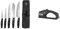 MasterChef Set Couteau Cuisine avec Malette Couteaux Professionnel, Lot Compris Couteau Chef & Aiguiseur Couteaux, Affuteur 3 en 1 Grossier, Moyen et Fin