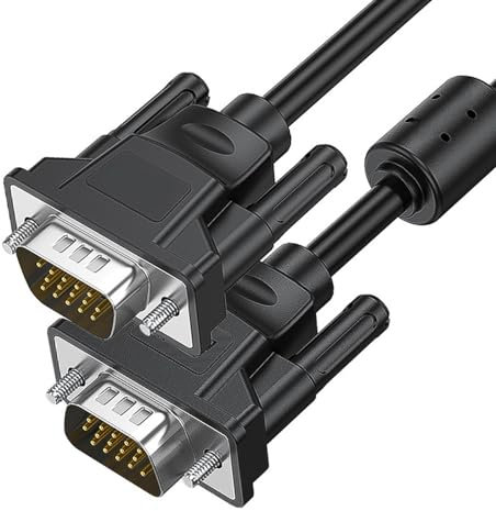 Tangxi Cavo VGA a VGA, Cavo Prolunga Video Maschio da 6,6 Piedi/2 Metri Adattatore VGA per PC Computer Monitor Schermo Proiettore con Porta Presa VGA, 1920x1080@60Hz Nucleo in Rame Puro