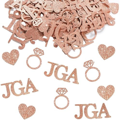 100 Stück JGA Konfetti Deko, Glitzer Rosegold Tischdeko, Junggesellenabschied Frauen Papierresten Dekoration, Für Tischdeko Zum Hochzeitsjubiläum, Begleitendes Geschenk Füllung Antrag Party