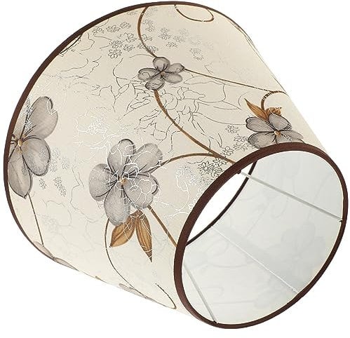 Cabilock Kinderzimmer Lampenschirm Vintage Stil Blumenmuster Grau Lichtschirme Deckenleuchte Abdeckung Schlafzimmer Lampe