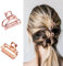 katmerio Haarklammern, 2 Stück Klaue Clips Haarklammern, Metall Rosegold Rutschfeste Große Haarklauenclip, Haarklammern für Frauen Mädchen