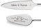 GRAVURZEILE Tortenheber inkl. Tortenmesser mit persönlicher Gravur - Blumenranke - Geschenk zur Hochzeit - Hochwertiger Edelstahl - Spülmaschinengeeignet - Hochzeitsgeschenke für Brautpaar - Silber