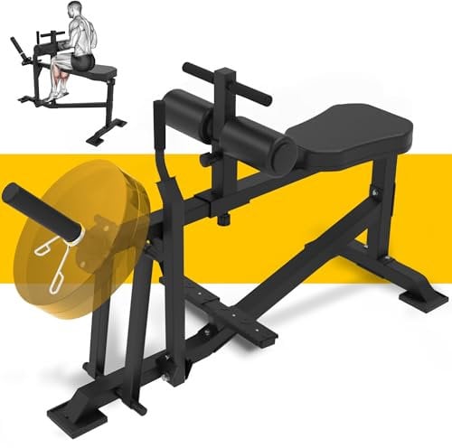 GUUG Wadenmaschine Wedentrainer Wadendehner Sitzend: Beintrainer im Sitzen für Zuhause Kraft-Beintrainer Bein Trainingsgerät Training Seated Calf Raise Machine Schwarz