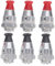 WATIIFUFU 6-Piece Aluminum Alloy Pressure Cooker Parts Set Safety Alarm Valves Fits Black Red
