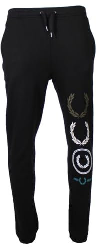 Fred Perry Herren Freizeithose T6505 (DE/NL/SE/PL, Alphanumerisch, L, Regular, Regular, Schwarz)