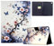 Mldjomid Funda Compatible con iPad (9/8/7th Generation) 2020/2019 Tablet Funda PU Cuero Flip Protectora Carcasa con Función de Soporte para iPad Air 3/ iPad Pro 10.5 Cover, Flores Rosas