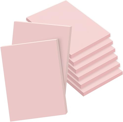 8 Stück Rosa Gummi Schnitzblöcke, 20x15x0,8cm Weiche Linoleum Druckplatten, Stempelgummi zum Schnitzen und Drucken, Einfach zu Schneiden für DIY Printmaking, Handwerk