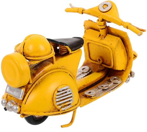 Hemobllo Vintage Metallmotorradmodell 4.7X2.6X1.8 Zoll Miniatur Roller Dekoration mit Realistischer Form und Strahlenden Farben für Heim und Büro
