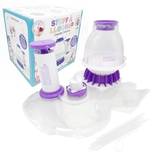 Stuffaloons Pro | Balloon Stuffing Machine Kit With Hand Pump For Professional Results At Home | 15 Ultra Clear TPU Bobo Balloons Included