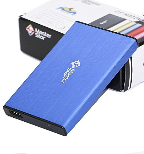 MasterStor 500 Go Disque Dur USB 3.0 Super Rapide Disque Dur 2,5 Pouces pour SATA Portable Disque Dur Externe portatif 1 an Garantie Bleu (500GB)