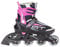 RAVEN Profession Inlineskates Inliner für Kinder und Erwachsene OPTIONAL 2in1 mit Schlittschuhen verstellbar (Black/Pink ohne Kufen, 31-35 (20,5cm-23cm))