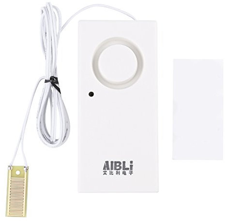 Vollständiger Überspannungsmelder, Wasserverlustsensor im Eingang, Wasseralarmsystem 120 dB (ohne Batterie),Wärmemelder