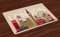 ABAKUHAUS London Place Mats Set of 4, Britain Landmarks, Washable Fabric Placemats for Dining Room Kitchen Table Decor, Multicolor
