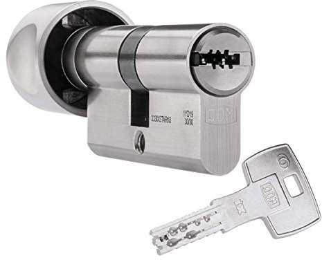 DOM ix Twinstar Knaufzylinder 35/35K | Zylinder mit verstellbarer Schließung | Kopierschutz | erhöhter Bohrschutz | Pickingschutz | Anti-Bumping und Pickingschutz | Sicherungskarte & 3 Schlüssel