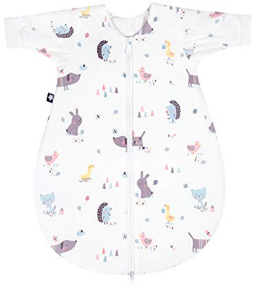 Julius Zöllner Baby Winterschlafsack aus Jersey Baumwolle, Größe 98, Standard 100 by OEKO-TEX, Crazy Animals