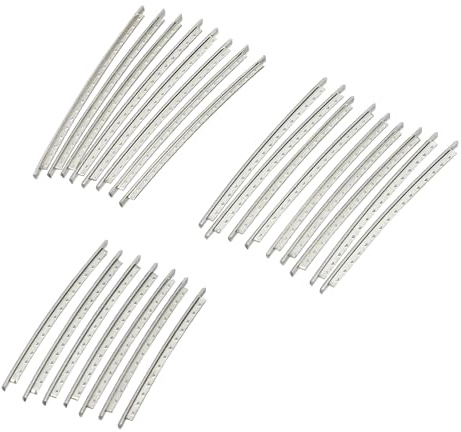 Geesatis 24 PCS Guitar Fret Wire Copper Fret Wire for Classical Vintage Guitar Fingerboard Fret Wire(Silver), 2.2 mm/0.087