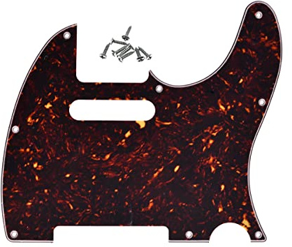 Dopro Pickguard à 8 trous pour guitare Telecaster américain/mexicain FD Telecaster Dark Tortoise