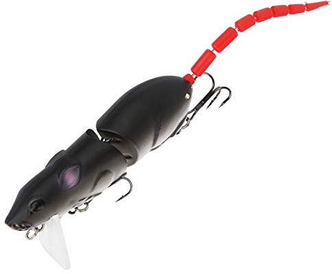 JULYKAI Appât de leurre de pêche en Forme de Souris, appât Artificiel, pour Perche Jaune de Bar(A)