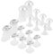minkissy Pearls Style Silicone Toe Separators Spacers Spreaders Cushions Toes Dividers Pedicures Nail Art Tools Polish Guards for Home Salon White