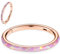 hengkaixuan 16G Conch Hoop Ring Septum Schmuck Nahtloser Clicker Ring Daith Ohrringe Chirurgischer Stahl Turm Tragus Conch Piercing Schmuck Kleiner Hoop Ohrring Nasenring Roségold 12mm Pink Opal