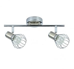 AKUNADECOR Iluminacion Para Baño Regleta Mateo 2 Focos Cromo/niquel
