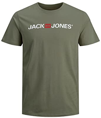 JACK & JONES Men's Jjecorp Logo T-Shirt, Green (Dusty Olive), 3XL