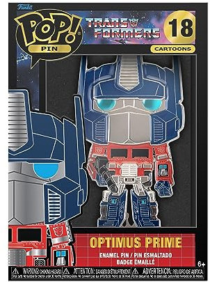 Funko Large Pop! Enamel Pin - Optimus Prime - TRANSFORMERS: Optimus Prime Chase Group - Transformers Enamel Pins - Cute Collectable Novelty Brooch - for Backpacks & Bags - Gift Idea