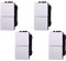 Pulsante Interbloccato Doppio Saliscendi 1P+1P 10A, Compatibile Con Bticino Living Light (4 Pezzi, Bianco)