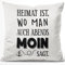 JUNIWORDS Kissen, Heimat ist, wo Man auch abends Moin SAGT, 40 x 40 cm, Flauschig Samtweich Weich (1007506)