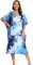 FLYILY Ultraleichtes und Surf-Wickeltuch, Poncho-Kleid mit Kapuze, Mikrofaser (BlueTiedye, L)