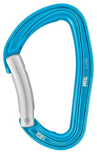 Petzl, Djinn, Robuster Karabiner Zum Klettern In Klippe, Blu, Leva Curva, Unisex Erwachsener