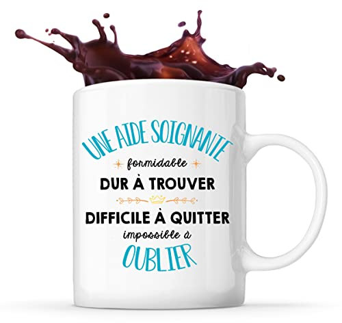 Tasse Une Aide Soignante Formidable blanc | Mug cadeau amie collègue de travail, départ retraite
