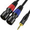EBXYA XLR cable TRS macho a 3.5 mm 2 m mini socket a XLR cable estéreo tipo Y cable de cable MICI