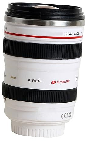 HEMOTON Tasse à Thé Tasse De Stockage D'objectif De Caméra Tasse D'eau D'objectif De Caméra Objectif De La Caméra Réservoir D'eau Blanche Appareil Photo Reflex Qualité Alimentaire