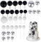 33 Pcs Round Ball Cake Toppers,Mini Cupcake Toppers Insert Cake Topper,Mini Balloon Cupcake Toppers,Ball Cake Topper Decorations,Foam Ball Cake Picks,Bakeware Decorating Tools(Black,White,Silver)