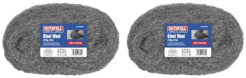 Faithfull ASW14 Steel Wool 450G 4 Very Coarse (Pack of 2)