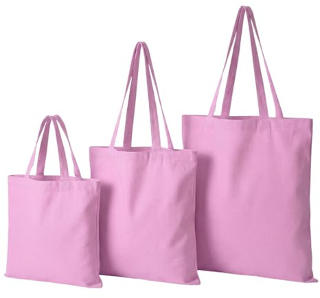 IMFAA Lot de 10 sacs de courses réutilisables en toile de coton de qualité supérieure - Idéal pour l'impression et la broderie - Multicolore