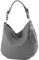 modamoda de T200 Damen Leder Schultertasche Henkeltasche handmade in Italy, Farbe:Graphitgrau