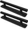 LYCXAMES 2 tiradores autoadhesivos para muebles, de acero inoxidable, sin taladrar, para armarios de cocina, puertas correderas, puertas de balcón, ventanas, 128 mm, color negro