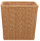 PRETYZOOM Woven Trash Can Rattan Waste Basket Slim Rectangular Wicker Garbage Waste Bin Vintage Trash Container for Bedroom Bathroom Office Kitchen