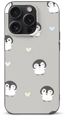 UMENG Niedlicher Pinguin Handyhülle Pu Leder wasserdichte Hülle Stoßfeste Schutzhülle Für iPhone 15 Pro